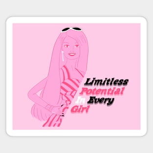 Limitless Potential In Every Girl / Barbie Magnet